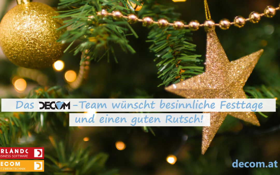 Besinnliche Festtage und einen guten Rutsch!